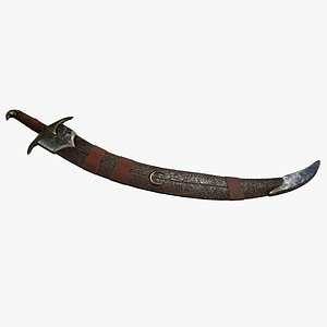 scimitar scabbard 3D model