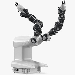 3D Dual Arm Collaborative Robot Rigged for Modo