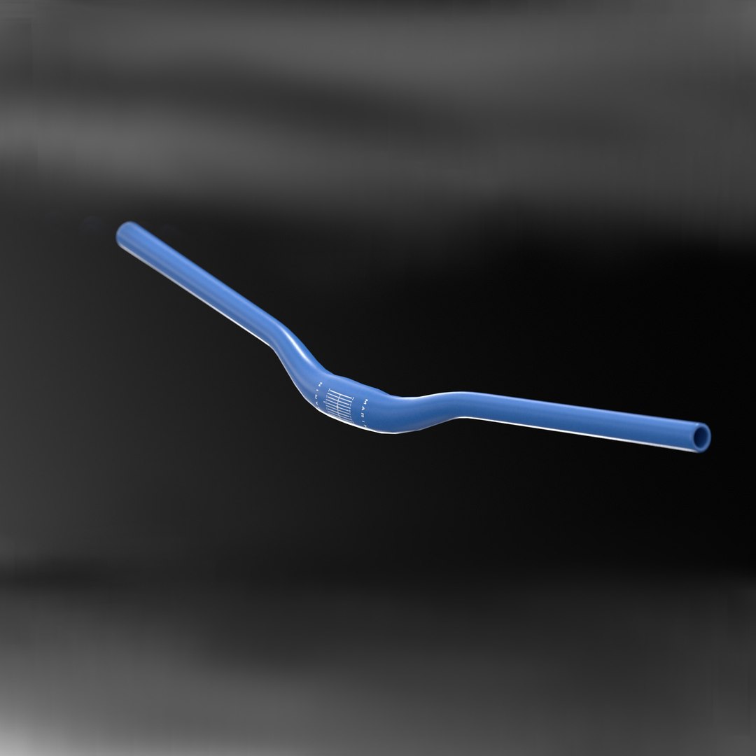 3D Marin MTB Handlebars In Blue Orange Model TurboSquid 2083065