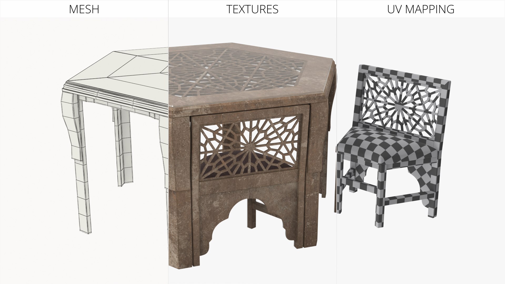 3D Old Moroccan Carved Wooden Table with Chair https://p.turbosquid.com/ts-thumb/Mj/DEBaSp/wr/old_moroccan_carved_wooden_table_with_chair_008/jpg/1759126027/1920x1080/fit_q87/4675291318de1dac28627ca7968abc249f706e89/old_moroccan_carved_wooden_table_with_chair_008.jpg