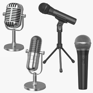 Microphones Collection 3D model