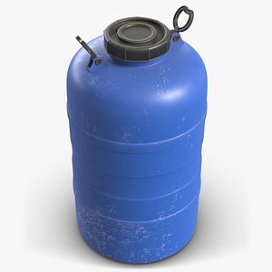 3D model barrel water tank contains