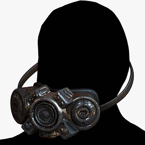 3D Gas mask respirator scifi model 3D