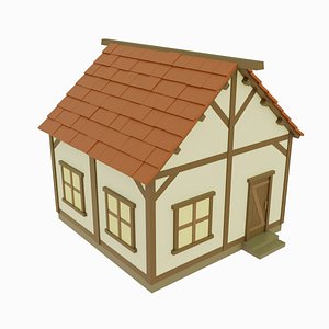 Lowpoly Medieval House 1 3D