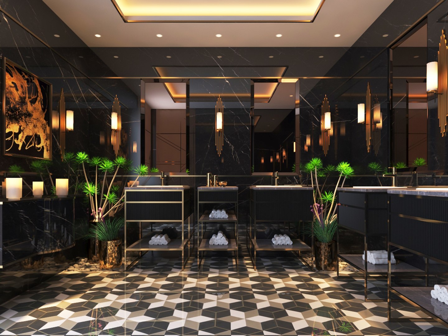 Real Interior Luxury Bathroom Model - TurboSquid 1270145