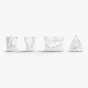 Plastic bag stand set - 4 bag shapes 3D model