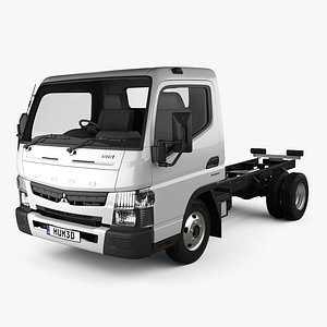 3D Mitsubishi Fuso Canter Wide Single Cab Chassis Truck L2 2019