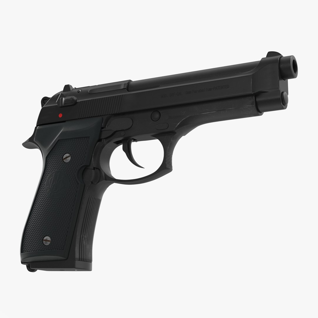 Beretta 92F Black 3D model preview