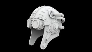 3D Steampunk Aviator Helmet 3D Print Model