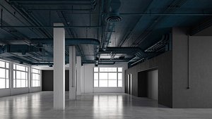 Industrial Office Interior - with materials -