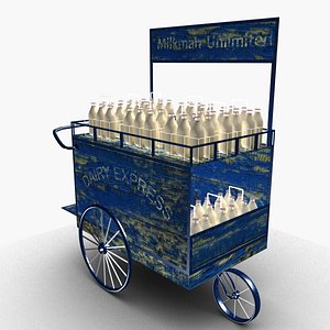Old milk cart model