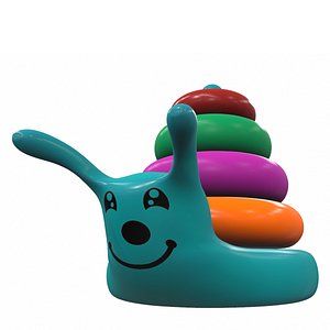 Plastic baby toy snail 2 3D