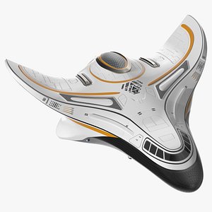 Futuristic Shuttle Spaceship Concept 3D model