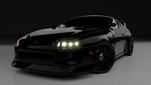Toyota Supra Car Rigged model
