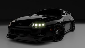Toyota Supra Car Rigged