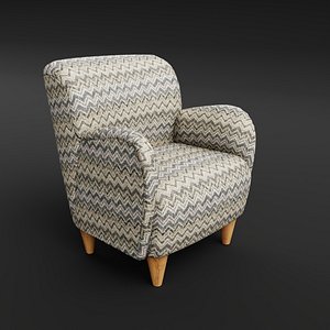 3D Modern Armchair Style 1 model