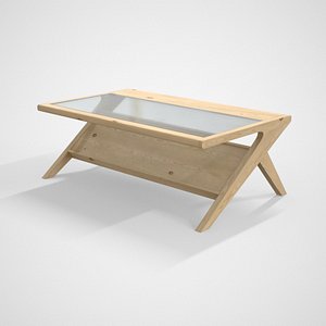 3D Fortuna Storage Coffee Table pine