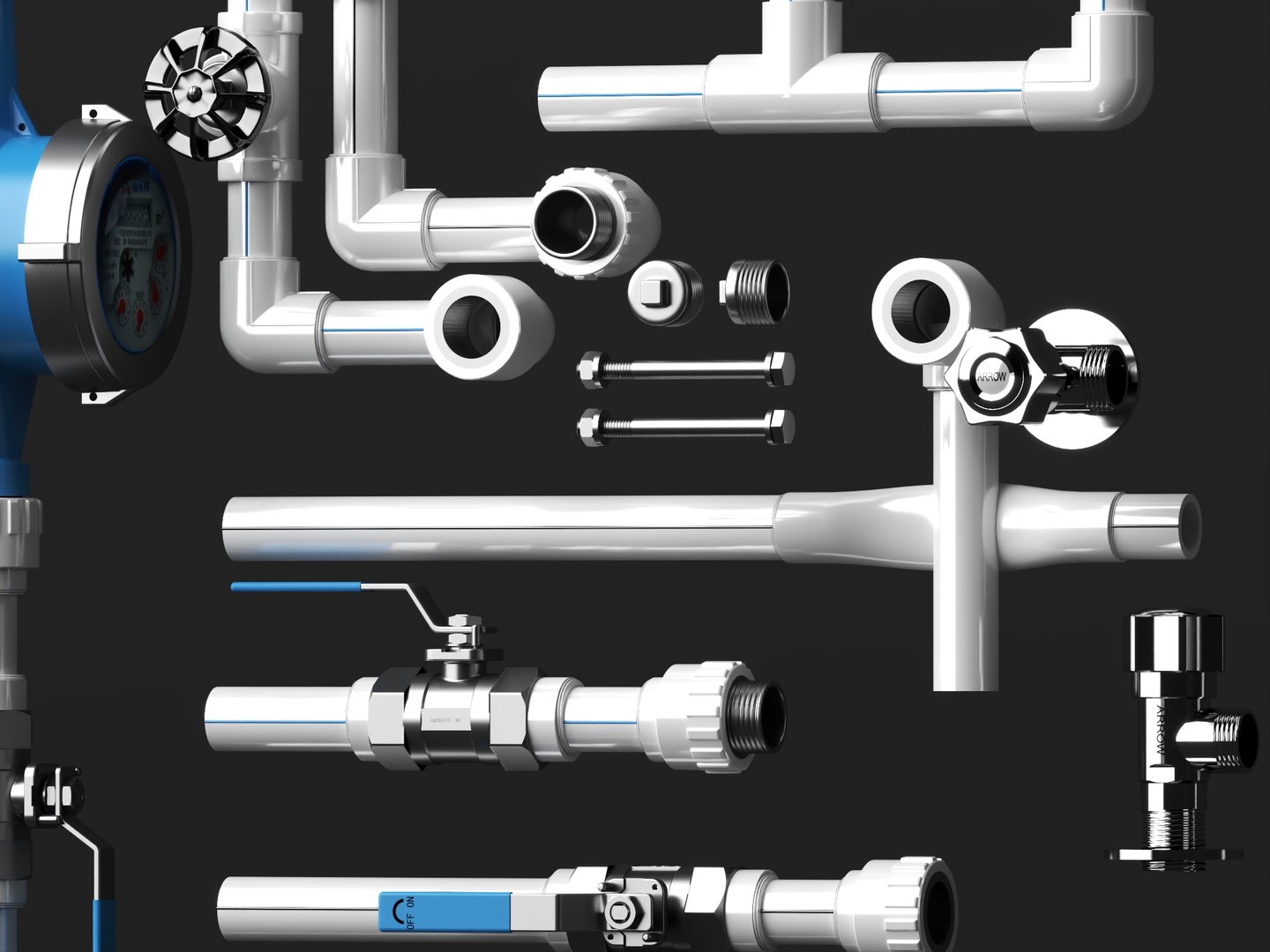 Water Meter PPR Pipe Fitting Valve Props Pack 3D model https://p.turbosquid.com/ts-thumb/Mk/3igH2I/cw/pipeline3/jpg/1787406200/1920x1080/fit_q87/5e13816376a4535f2a9878c896b079406351bf2f/pipeline3.jpg