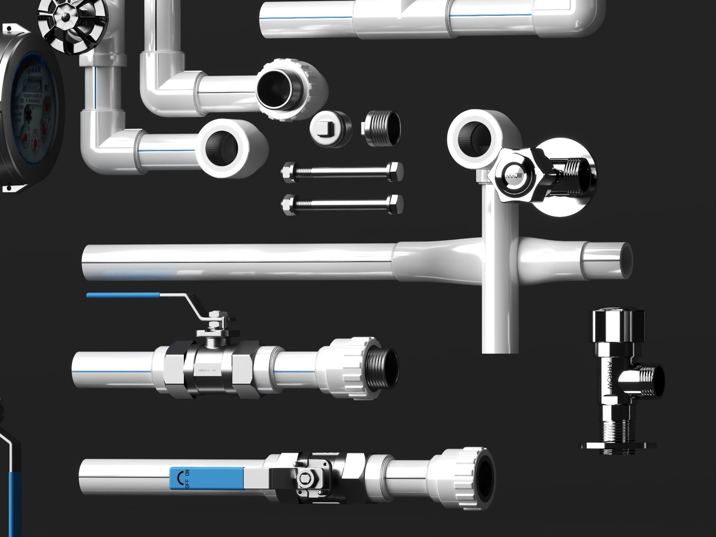 Water Meter PPR Pipe Fitting Valve Props Pack 3D model https://p.turbosquid.com/ts-thumb/Mk/3igH2I/oN/pipeline5/jpg/1787406215/1920x1080/fit_q87/29fd881c02f784a8a7f848bc31fd2ebb8ac58a77/pipeline5.jpg