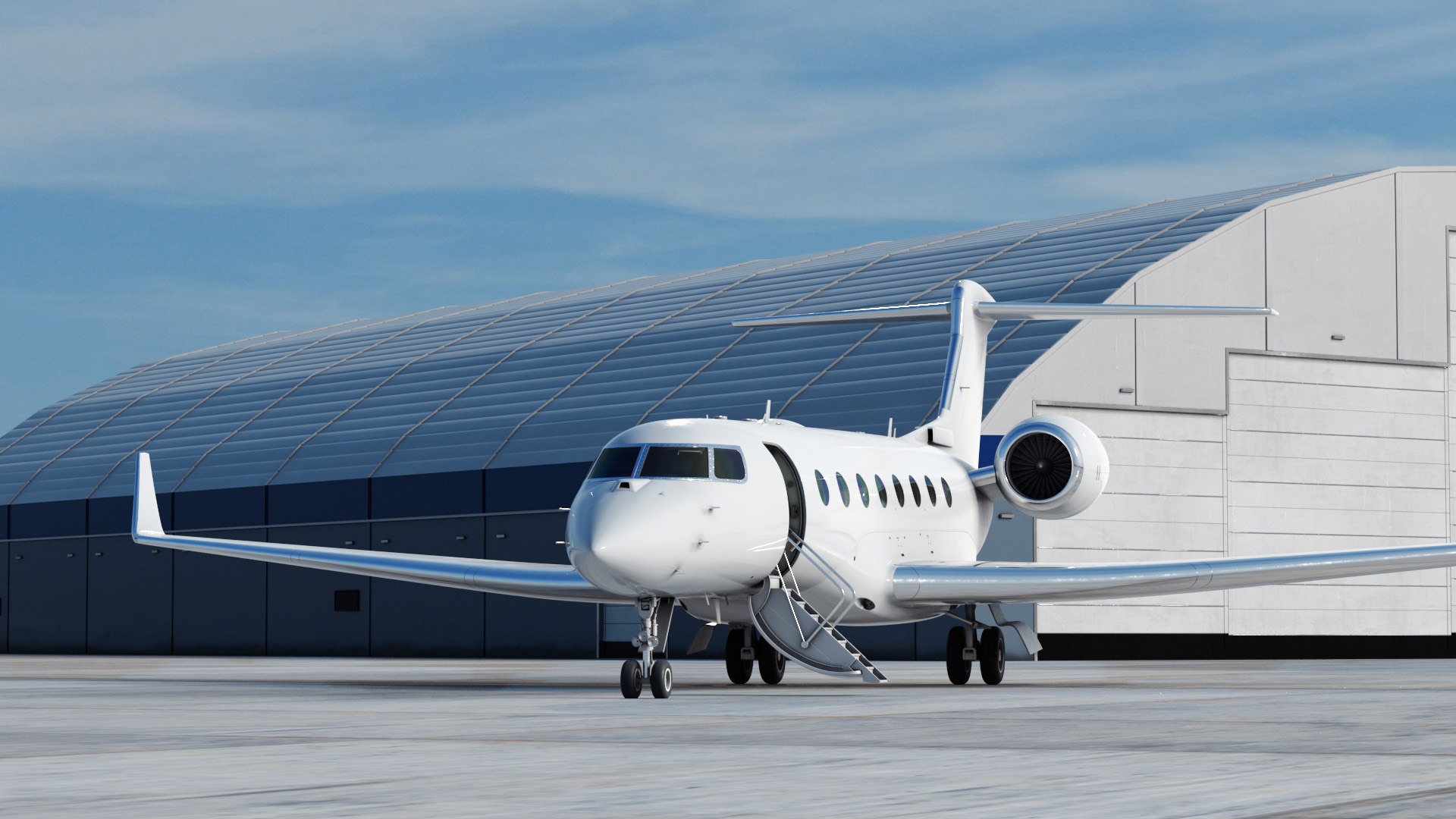 Large Private Jet Rigged for Maya model - TurboSquid 2018549