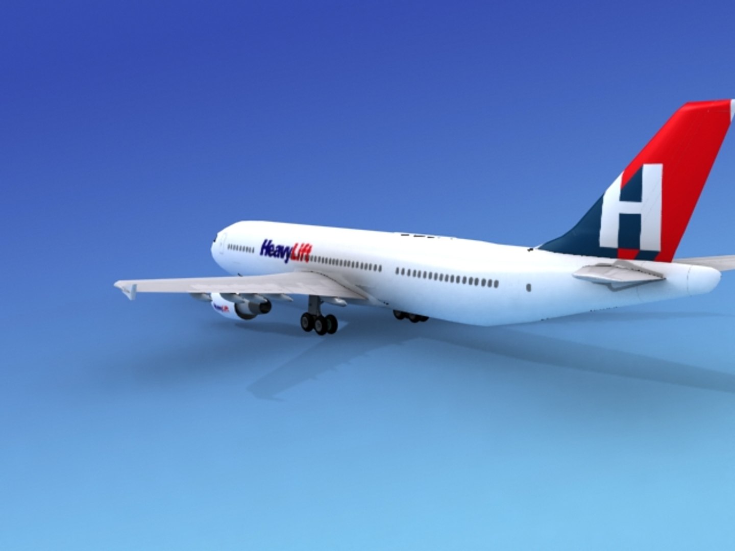 3d Airline Airbus A300 Model
