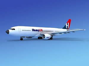 3d airline airbus a300 model