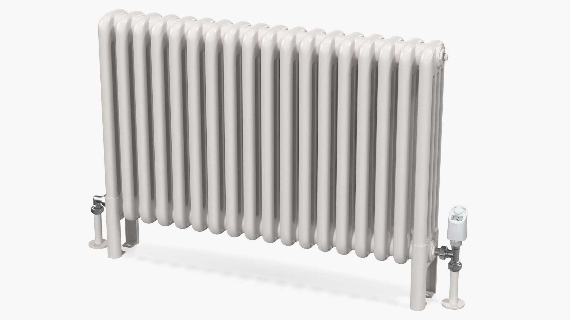 EHT Classic N Thermostat with Heating Radiator 3D model preview