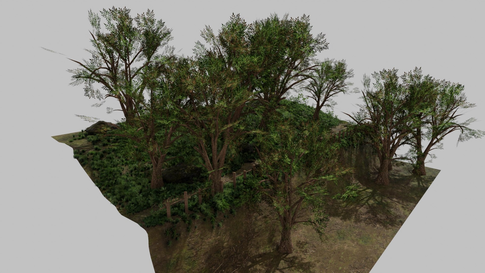 Forest Path Scene 3D Model - TurboSquid 1645532