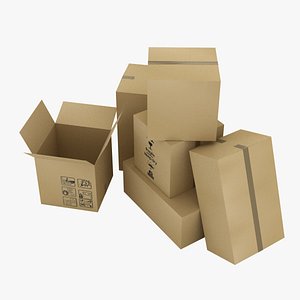 boxes moving 3D model