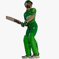 Cricket Batsman Animated Hook Shot