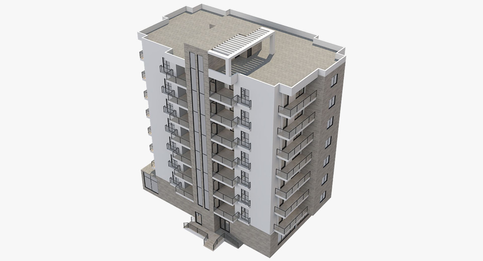 Apartment Building 35 Model - TurboSquid 1428245
