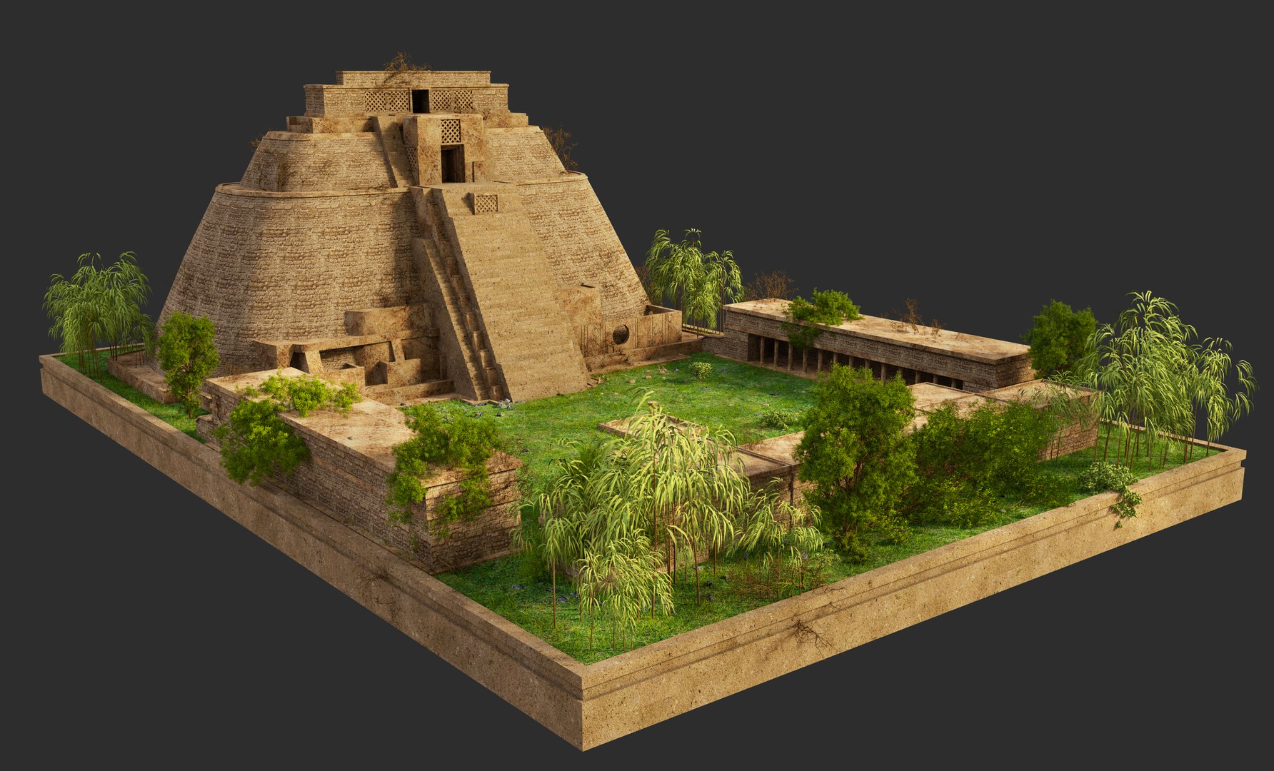 3D Uxmal Pyramid Environment https://p.turbosquid.com/ts-thumb/Mk/GmXQL0/iD/uxmal2/jpg/1744918938/1920x1080/fit_q87/ee1a327c54ab928ee45f338efb5eb7ede9305591/uxmal2.jpg