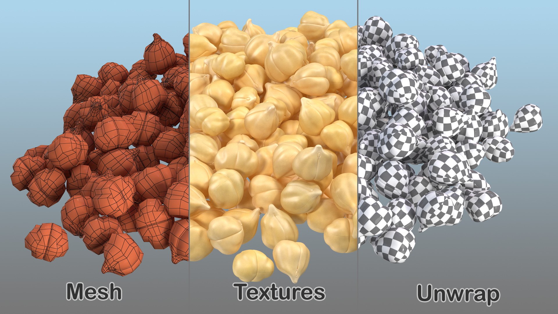 3D model chickpeas beans garbanzo pile https://p.turbosquid.com/ts-thumb/Mk/KbGk2r/Y84zJXEW/chickpeasbeansgarbanzobeanspilemb3dmodel013/jpg/1589364272/1920x1080/fit_q87/5eeb4d371ed5e938a0a6ed8b6b41673a9dfe7846/chickpeasbeansgarbanzobeanspilemb3dmodel013.jpg
