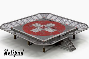 3d model helicopter platform
