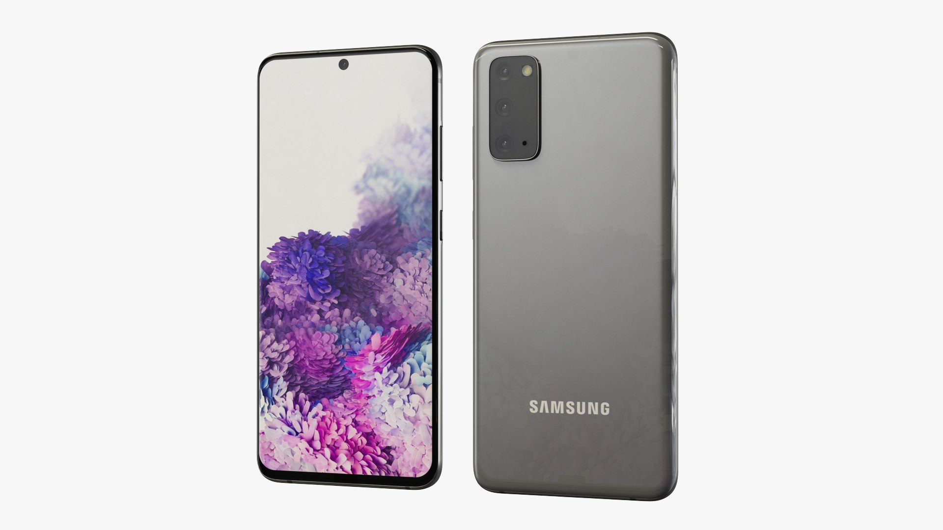 Samsung Galaxy S20 Grey 3D model preview