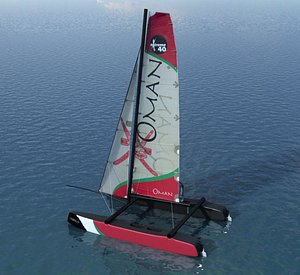 3d model of catamaran
