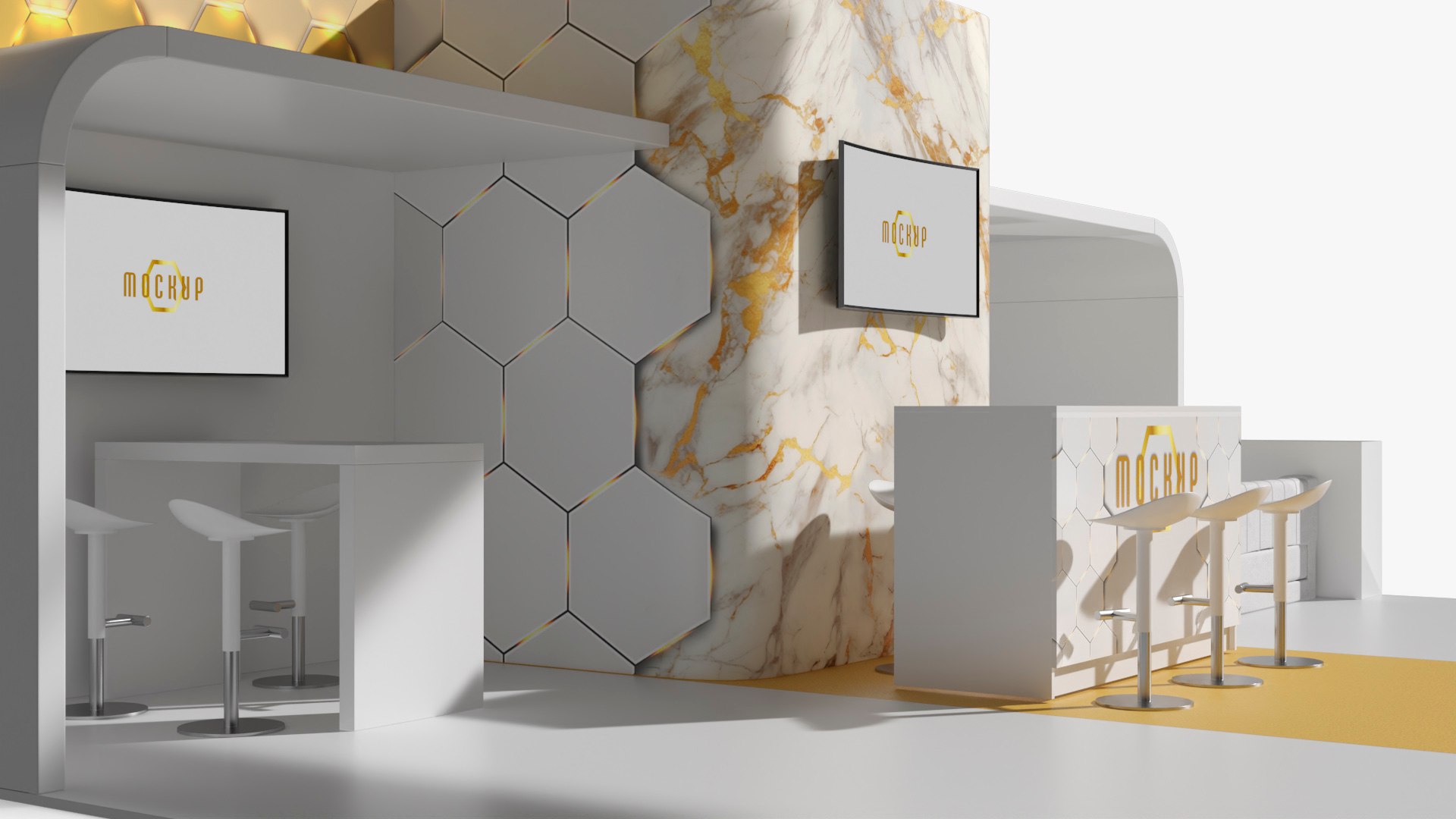 Expo Exhibition Booth Mockup 3D model preview