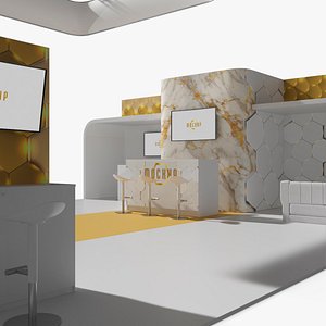 3D model Expo Exhibition Booth Mockup