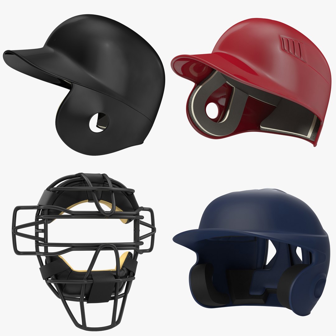 Baseball Hats Collection 4 3D model preview