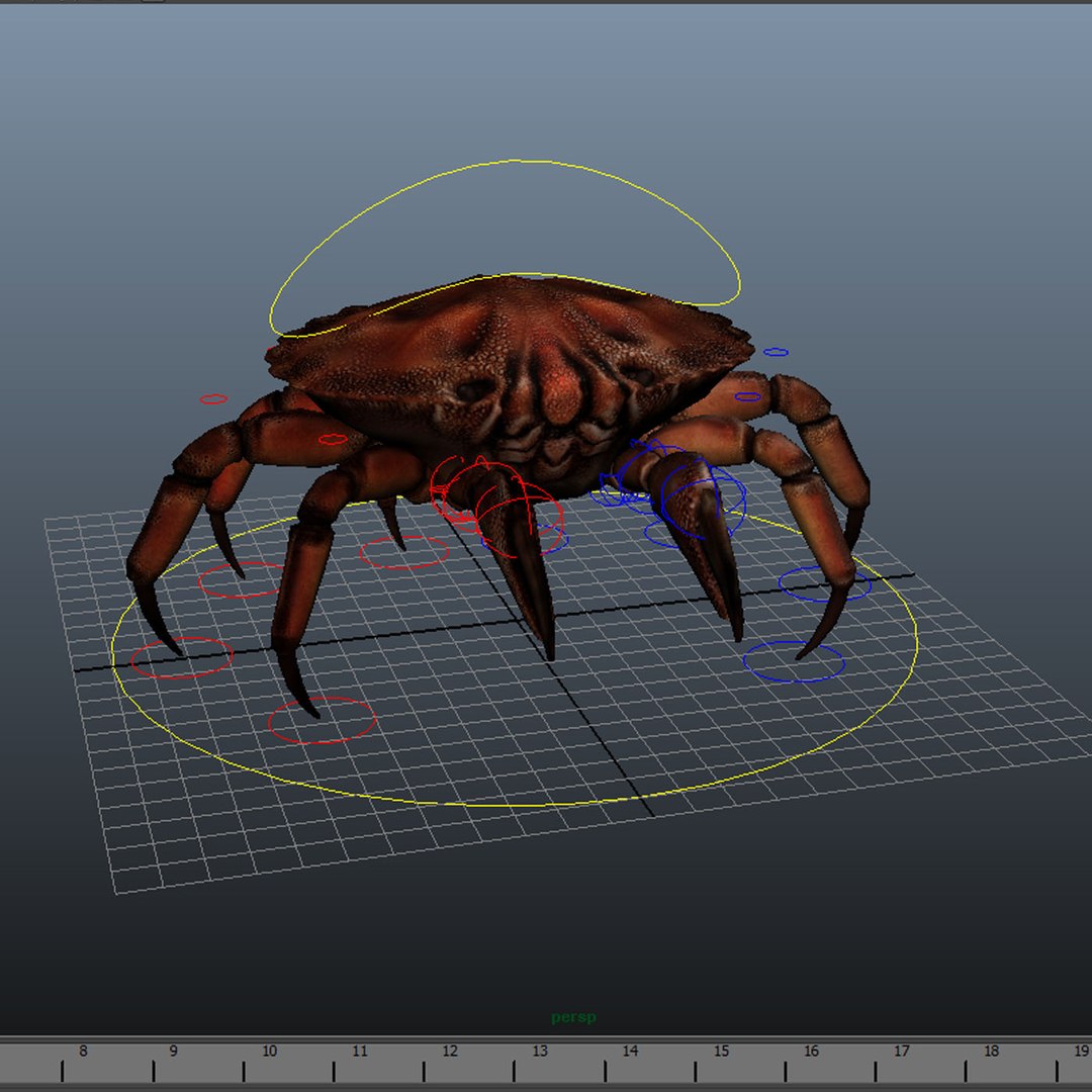 Crab Rigged 3d Obj