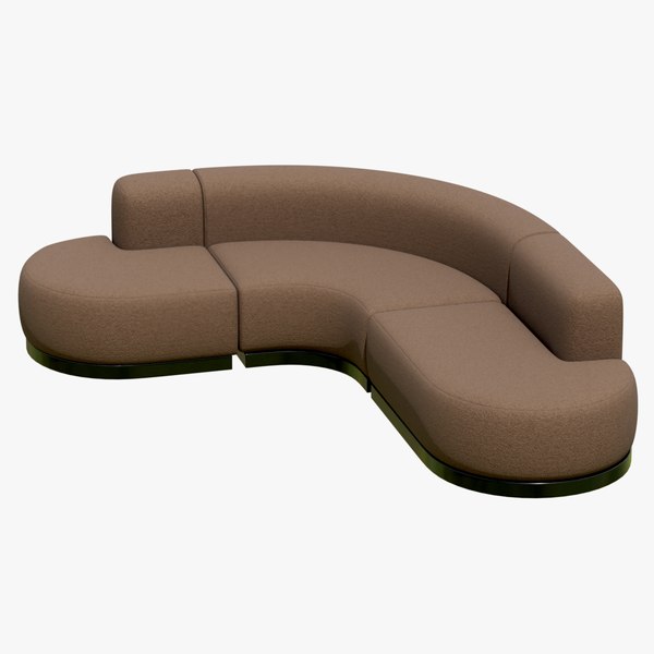 modelo 3d Sofá modular curvo moderno - TurboSquid 2540969
