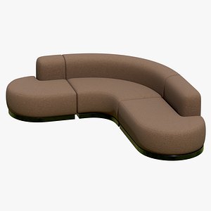 Modern Curved Modular Sofa