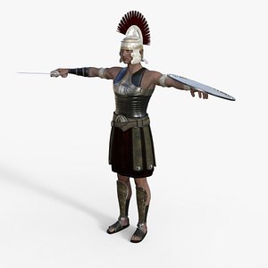 Roman Soldier Rigged 3D