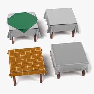 tables tableclothes square 3d 3ds