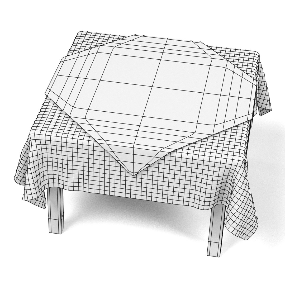 tables tableclothes square 3d 3ds