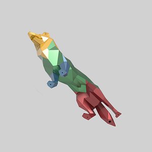 3D German Shepherd made of sheet metal DXF model