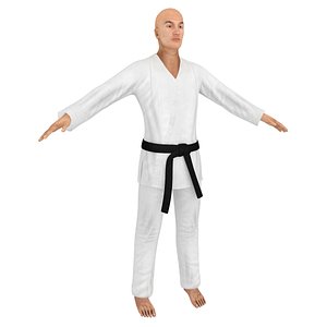 karate martial artist 3D model