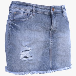 Jean Skirt 87 - All MH Bodies  UE5 Skeletons - Rigged 3D