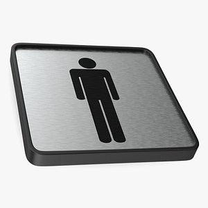 3D Mens Toilet Compliance Sign model