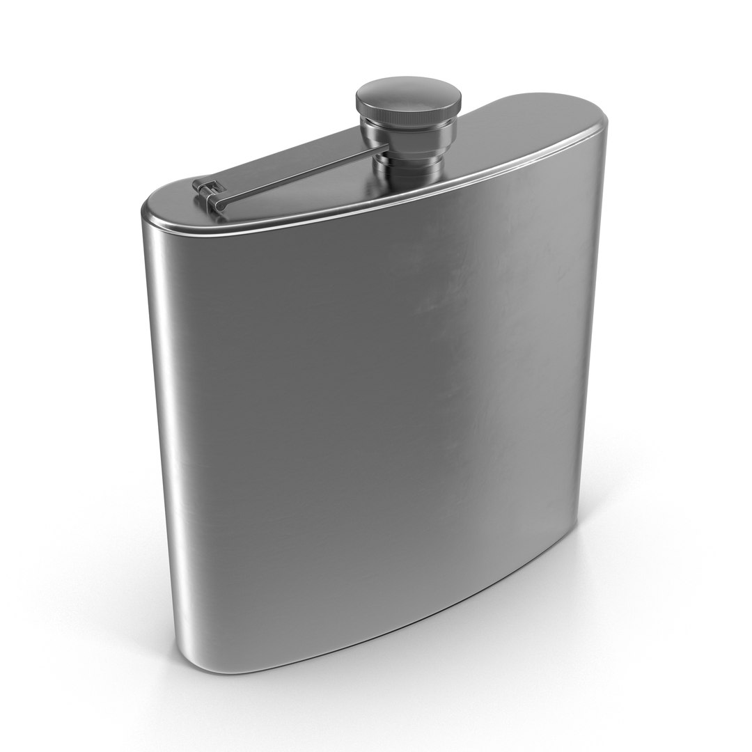 Stainless Steel Flask 3D model preview